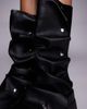 AZALEA WANG Azalea Wang Sybel fold-over knee studded boot in black - 3