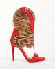 AZALEA WANG Azalea Wang Tahlie high heel boot sandals in tiger print-MULTI - 1