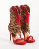 AZALEA WANG Azalea Wang Tahlie high heel boot sandals in tiger print-MULTI - 2