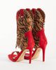 AZALEA WANG Azalea Wang Tahlie high heel boot sandals in tiger print-MULTI - 4