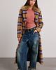 Azalea Wang Azalea Wang Talora Faux Fur Trim Plaid Trench Coat Jacket in Tan, Women's at Urban Outfitters - 1