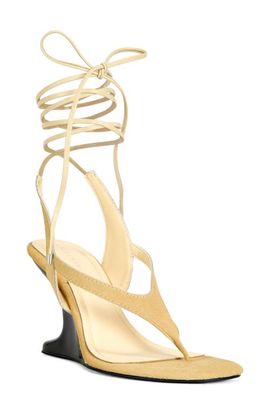 AZALEA WANG AZALEA WANG Tamsie Floating Heel Genuine Calf Hair Sandal