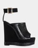 Azalea Wang Azalea Wang Tana Platform Wedge Sandal in Black, Women's at Urban Outfitters - 1