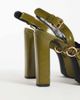 AZALEA WANG Azalea Wang Tarynn heeled platform sandals with buckles in olive-Green - 4