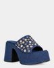 Azalea Wang Azalea Wang Theodora Denim Platform Sandal in Denim, Women's at Urban Outfitters - 2