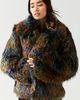 Azalea Wang Azalea Wang Thessa Multi-Color Faux Fur Jacket in Green, Women's at Urban Outfitters - 1