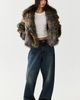Azalea Wang Azalea Wang Thessa Multi-Color Faux Fur Jacket in Green, Women's at Urban Outfitters - 2