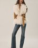 Azalea Wang Azalea Wang Tori Faux Fur Trim Wrap Jacket in Tan, Women's at Urban Outfitters - 3
