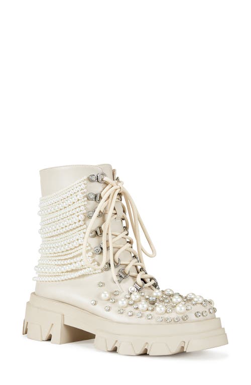 AZALEA WANG AZALEA WANG Twinkley Embellished Combat Boot