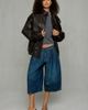 Azalea Wang Azalea Wang UO Exclusive Narelle Oversized Bomber Jacket in Brown, Women's at Urban Outfitters - 2