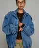 Azalea Wang Azalea Wang UO Exclusive Narelle Oversized Denim Bomber Jacket in Indigo, Women's at Urban Outfitters - 2