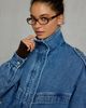 Azalea Wang Azalea Wang UO Exclusive Narelle Oversized Denim Bomber Jacket in Indigo, Women's at Urban Outfitters - 4