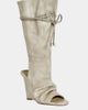 Azalea Wang Azalea Wang Vailen Slouch Wedge Bootie in Grey, Women's at Urban Outfitters - 2