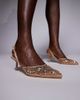 AZALEA WANG Azalea Wang Valeriy kitten heel embroidered shoes in neutral - 1