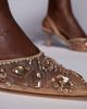AZALEA WANG Azalea Wang Valeriy kitten heel embroidered shoes in neutral - 2