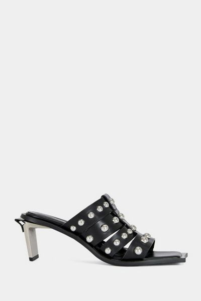 Azalea Wang Azalea Wang Vandal Studded Sandal Heel in Black, Women's at Urban Outfitters