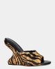 Azalea Wang Azalea Wang Vasa Tiger Print Wedge Sandal in Orange, Women's at Urban Outfitters - 1