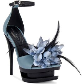 AZALEA WANG AZALEA WANG Velvetine Floral Platform Sandal