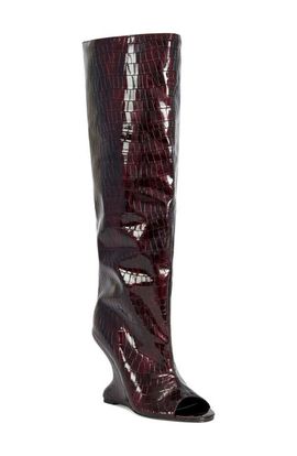 AZALEA WANG AZALEA WANG Vincent Croc Embossed Knee High Boot