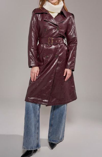 AZALEA WANG AZALEA WANG Vivienne Faux Leather Trench Coat