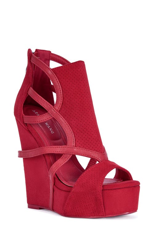 AZALEA WANG AZALEA WANG Xareni Strappy Red Wedge 