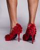 AZALEA WANG Azalea Wang Zarah embellished floral heeled pumps in red - 4