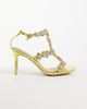 AZALEA WANG Azalea Wang Zeta embellished high heeled sandals in yellow-Green - 1