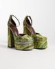 AZALEA WANG Azalea Wang Zipphora platform heeled shoes in green multi - 2