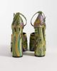 AZALEA WANG Azalea Wang Zipphora platform heeled shoes in green multi - 4