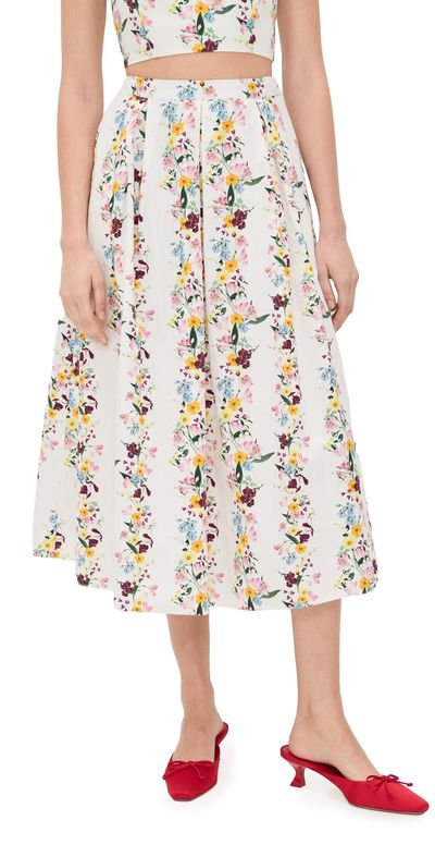 Azeeza Azeeza Sheridan Pleated Skirt Garden