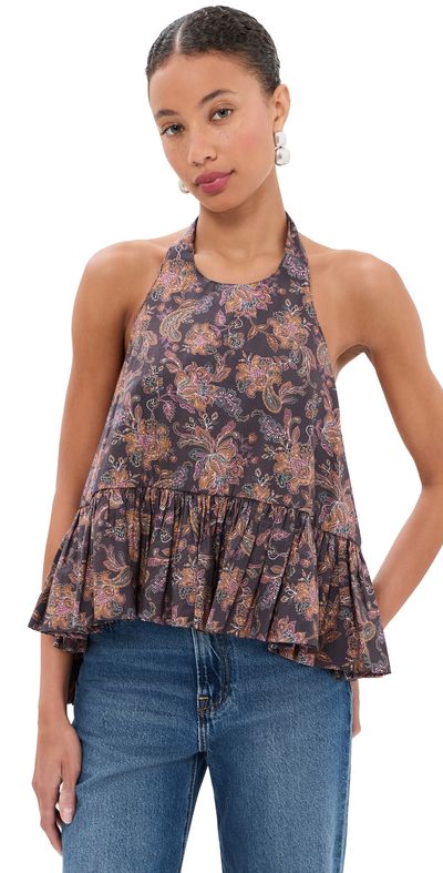 Azeeza Azeeza Winston Top Chocolate Paisley