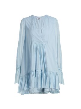 azeeza blue dress Rachel Raw Silk Midi