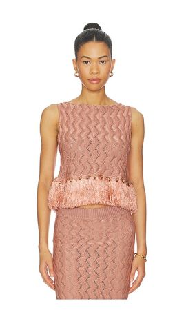 Azulu - Joaquina Strapless Fringe Midi Dress