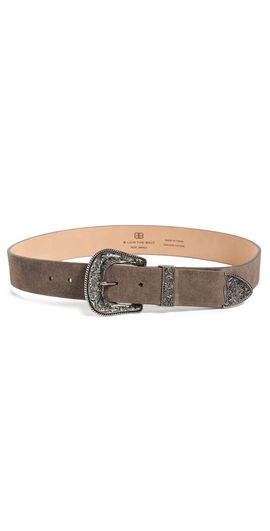 B-Low The Belt B-Low The Belt Frank Suede Belt Elephant Silver