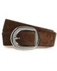 B-Low The Belt B-Low The Belt Greyson Suede Belt Chocolate/Silver - 1
