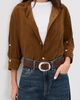 B-Low The Belt B-Low The Belt Greyson Suede Belt Chocolate/Silver - 3