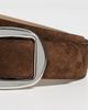 B-Low The Belt B-Low The Belt Greyson Suede Belt Chocolate/Silver - 5