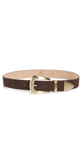 B-Low The Belt B-Low The Belt Jordana Mini Suede Belt Chocolate Brushed Brass