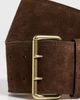 B-Low The Belt B-Low The Belt Luella Suede Belt Chocolate/Brass - 5