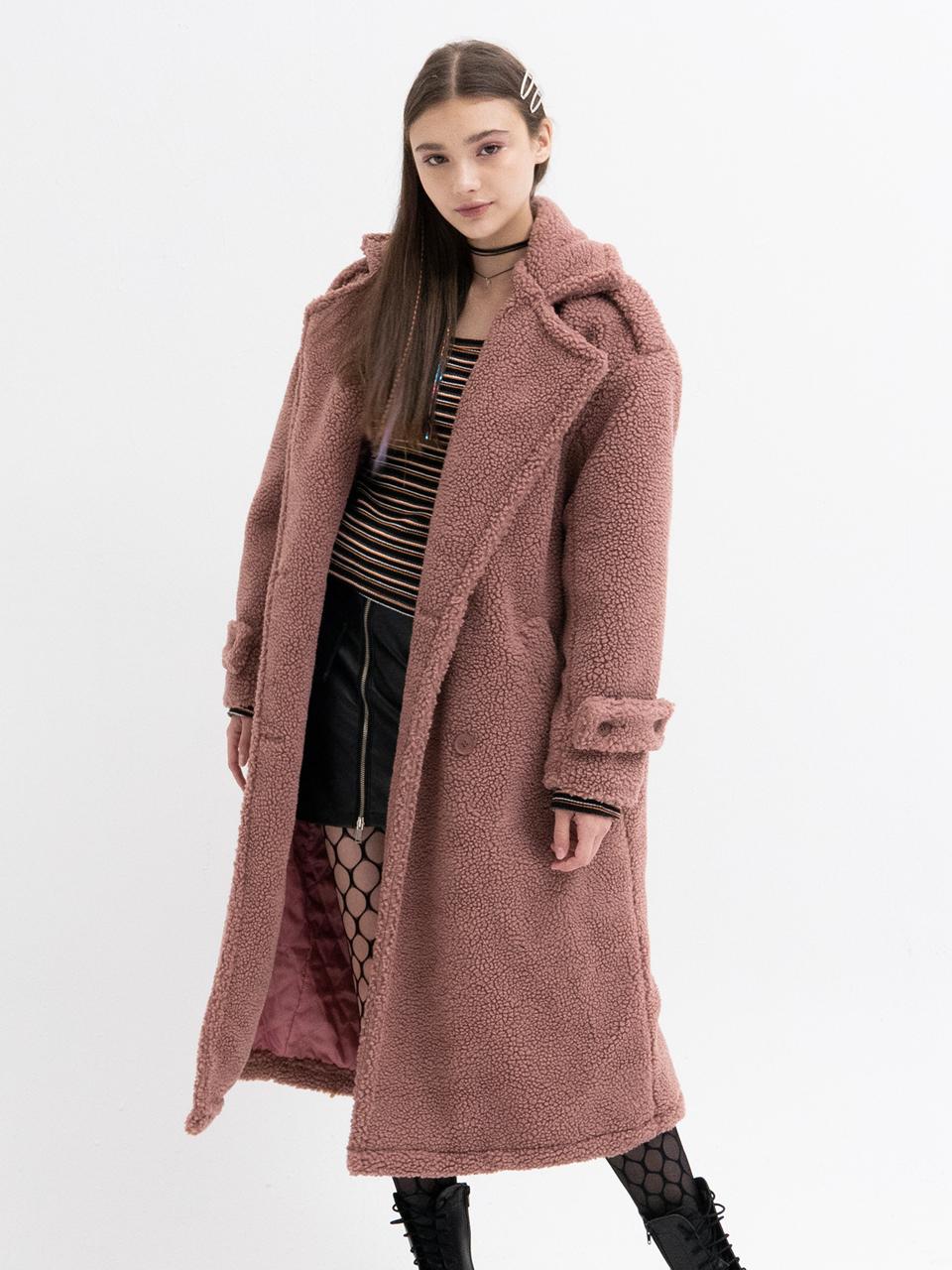 b able two Oversized Teddy Coat [PINK]