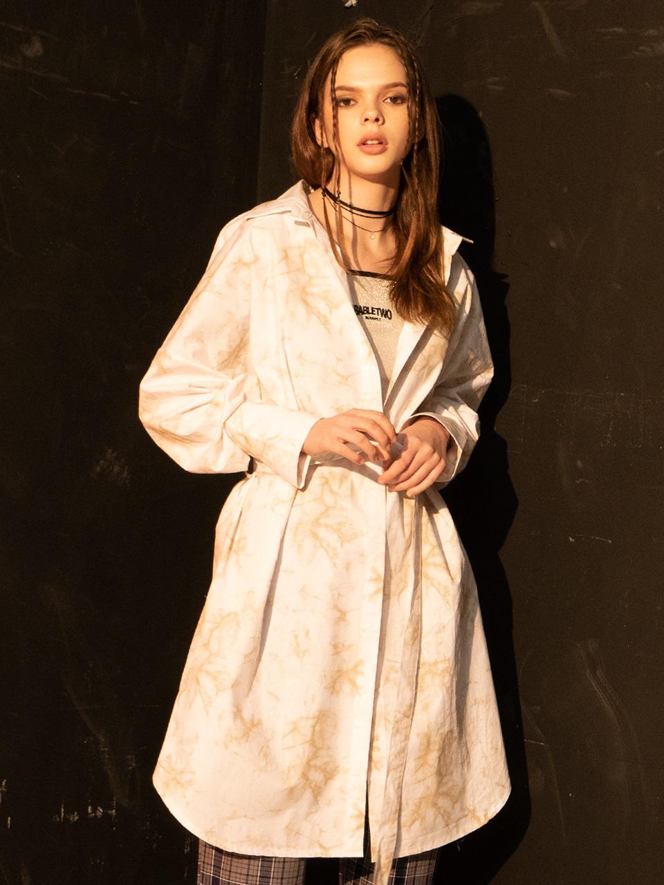 b able two Oversized Tie Dye Shirt Dress