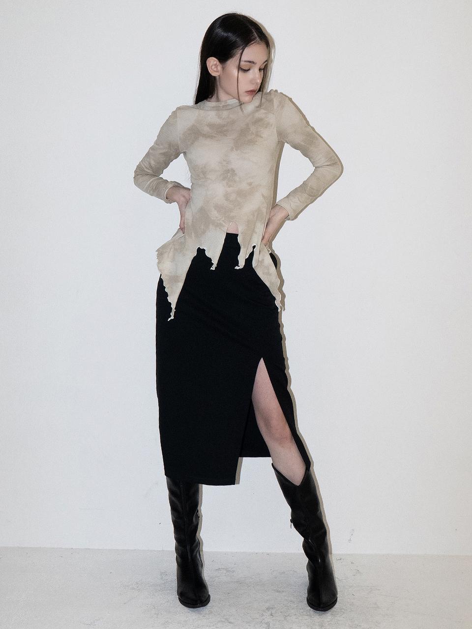 b able two Sofi Wool Skirt (BLACK)