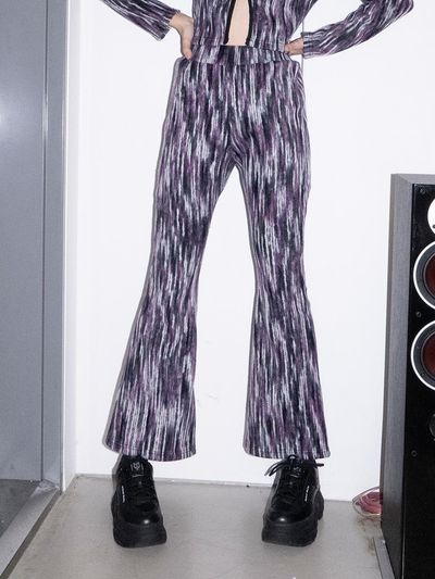b able two Twist Bugle Pants [purple]