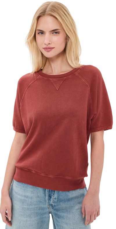 B Sides B Sides Short Sleeve Sweatshirt Faded Tomato
