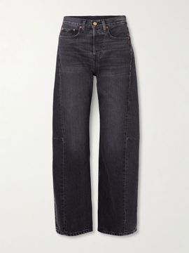 B SIDES Slim Lasso cropped mid-rise barrel-leg jeans
