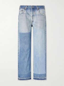 B SIDES Vintage Patchwork No.2 low-rise straight-leg jeans