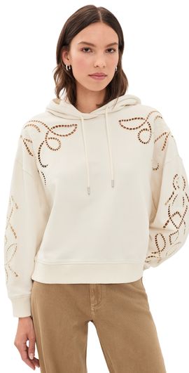 ba & sh ba & sh Beni Embroidered Hoodie Ecru