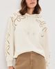 ba & sh ba & sh Beni Embroidered Hoodie Ecru - 2