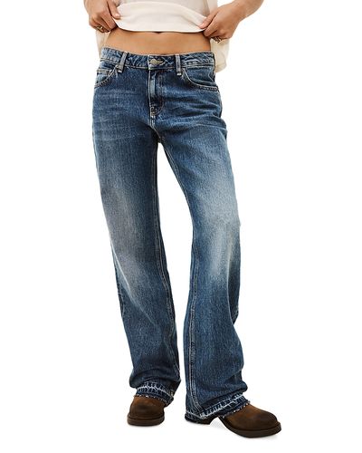 Ba & sh ba & sh Ivana Low Rise Wide Leg Jeans in Blue Jeans