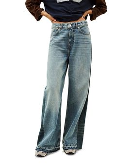 Ba & sh ba & sh Mislav Mid Rise Wide Leg Jeans in Blue Jeans
